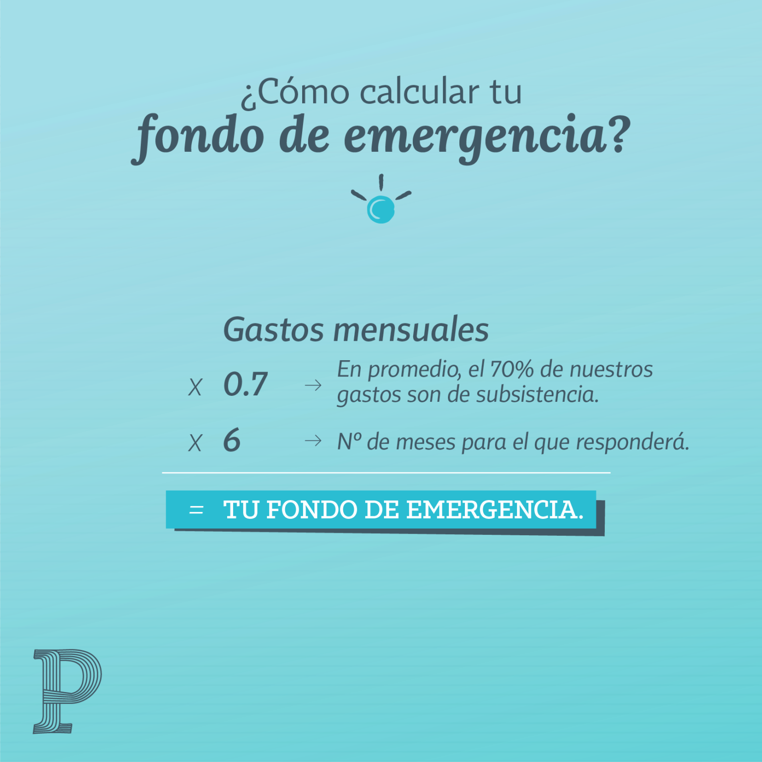 Formula fondo de emergencia | Plata con Plática